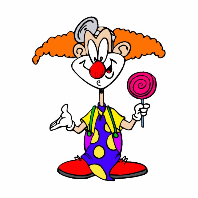 Photo Sculpture Clown maladroit avec Lillipop (Devant)