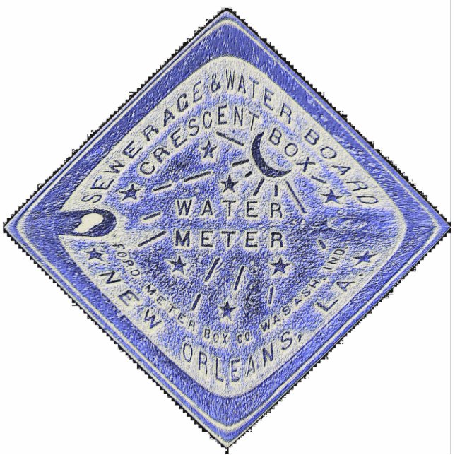 Photo Sculpture Compteur d'eau carré (Devant)