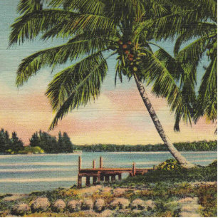 Photo Sculpture Coucher de soleil de brise tropicale vintage de co