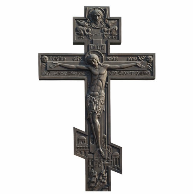 Photo Sculpture Croix orthodoxe russe (Devant)