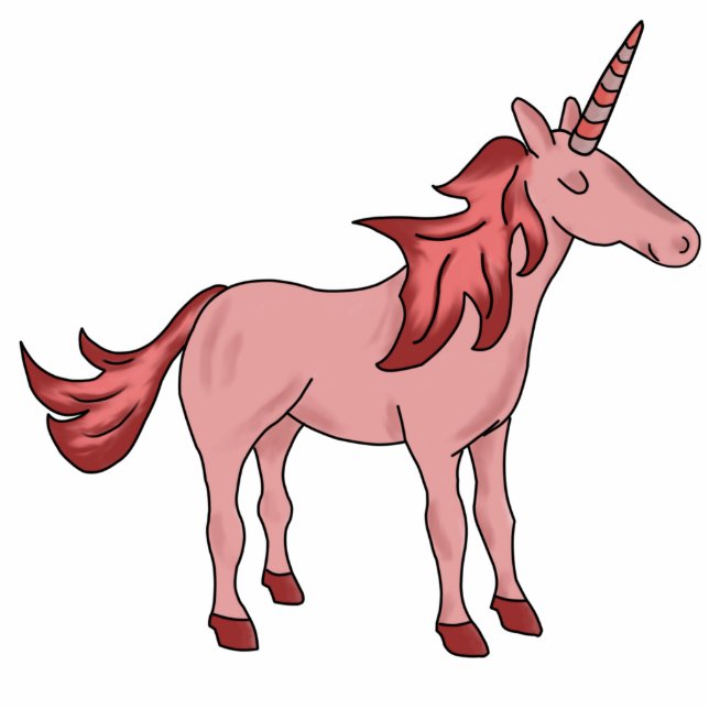 Photo Sculpture Cute Unicorn Rose fille enfants (Devant)