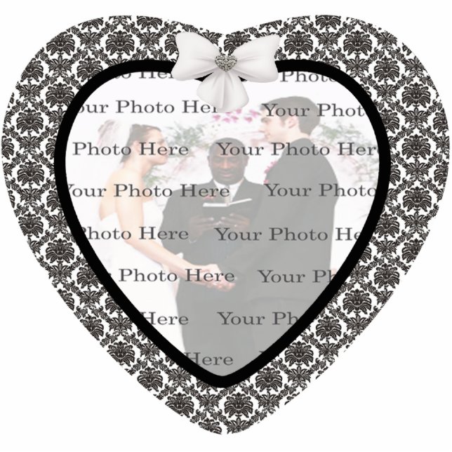Photo Sculpture Damask Elegance Mariage Photo Frame (Devant)