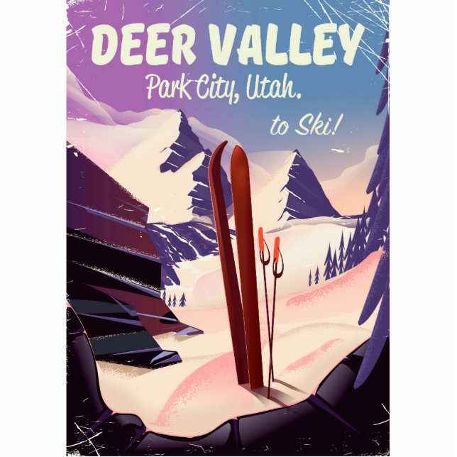 Photo Sculpture Deer Valley, Park City, Utah, affiche de voyage de (Devant)