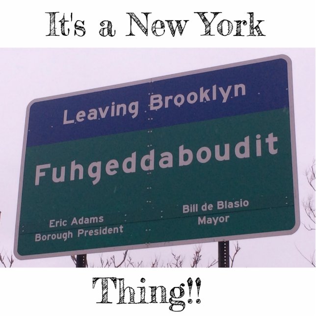 Photo Sculpture Départ de Brooklyn New York Fuhgeddaboudit (Devant)