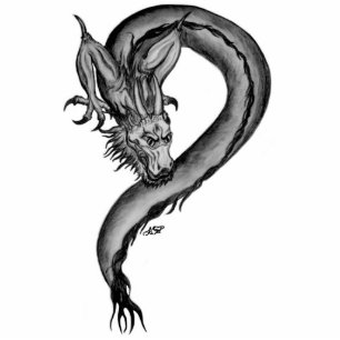 Photo Sculpture Dragon black and white Design