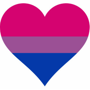 Photo Sculpture Drapeau de la fierté LGBTQ du coeur bisexuel