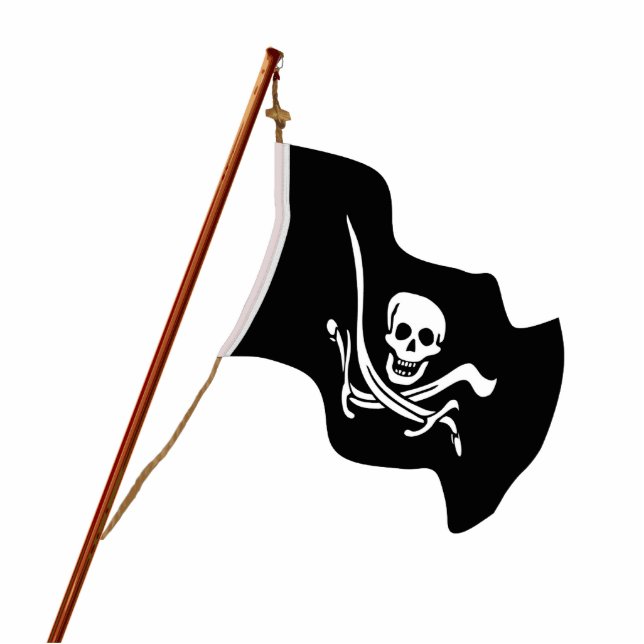 Photo Sculpture Drapeau de pirate croisé de jolly roger d'épées (Devant)