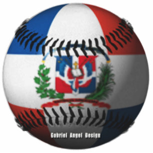 Photo Sculpture Drapeau de République Dominicaine Baseball couvert