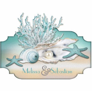 Photo Sculpture Dream Shore Beach Turquoise Mariage Table Sculptur