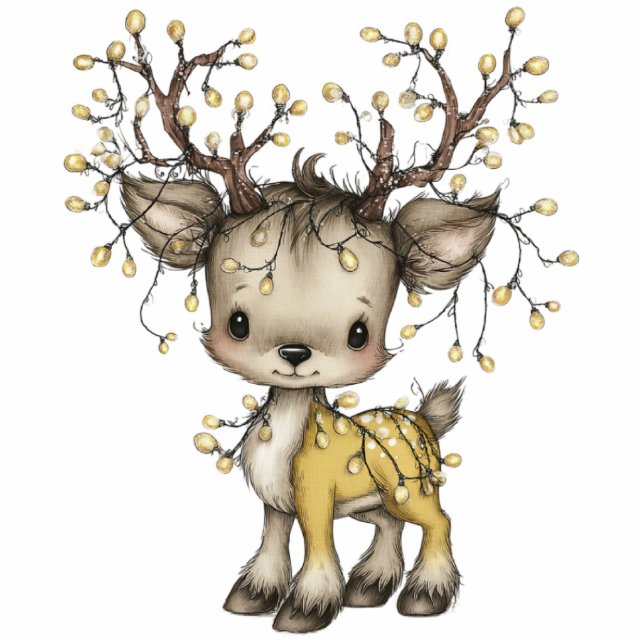 Photo Sculpture Enchanted Holiday Deer (Devant)