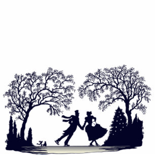 Photo Sculpture Étang de patinage de glace - silhouette