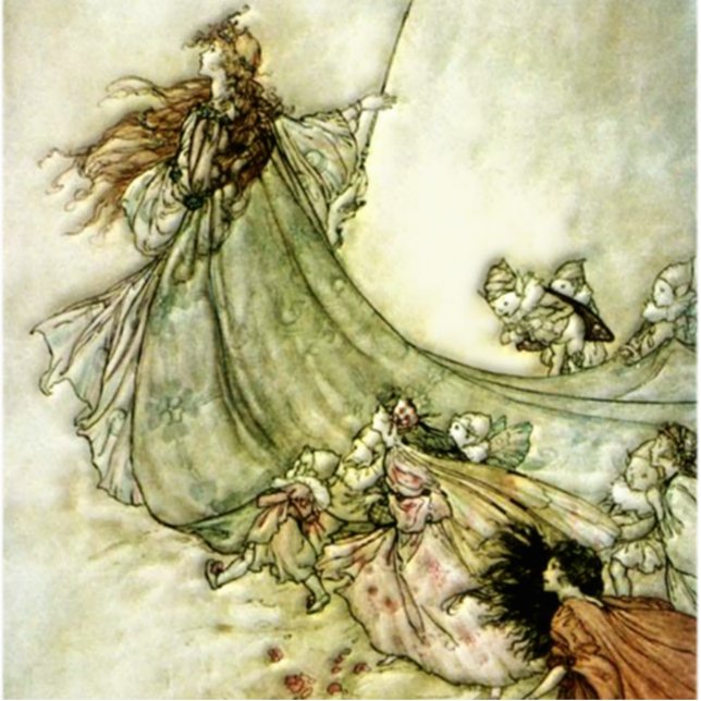 Photo Sculpture Fairies Away - Arthur Rackham (Devant)