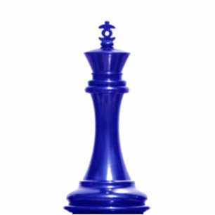 Photo Sculpture Faites votre propre roi de bleu de jeu d'échecs