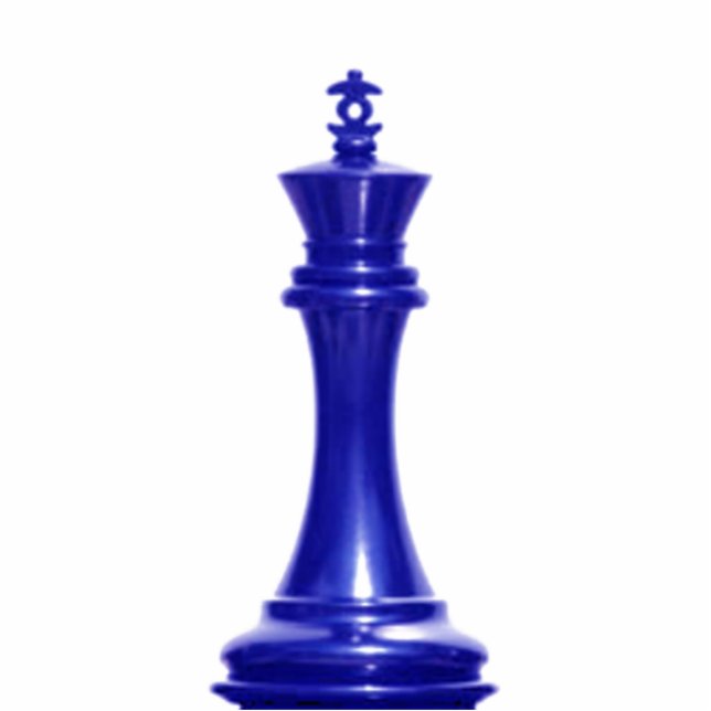 Photo Sculpture Faites votre propre roi de bleu de jeu d'échecs (Devant)