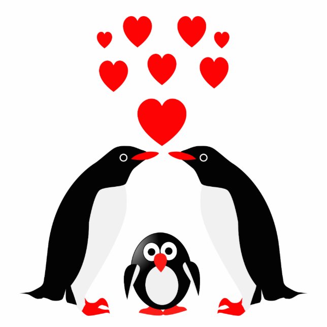 Photo Sculpture Famille Penguins (Devant)