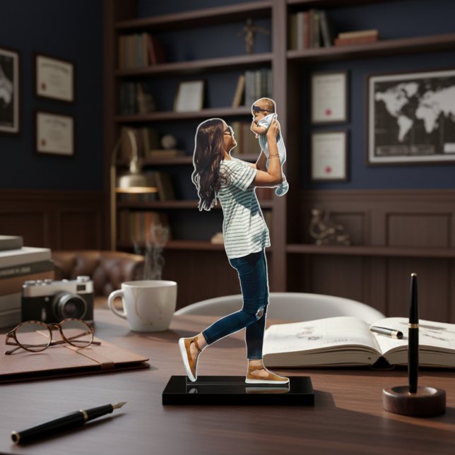 Photo Sculpture Fêtez l'arrivée - Nouveau Découpe acrylique pour b (Celebrate the Arrival - New Baby Acrylic Cut-Out)