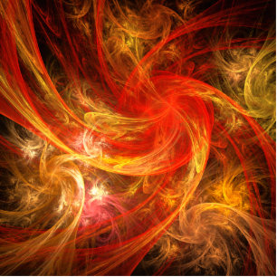 Photo Sculpture Firestorm Nova Abstrait Art