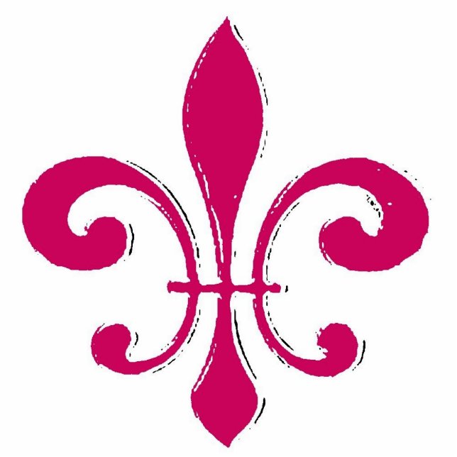 Photo Sculpture Fleur De Lis Rouge (Devant)