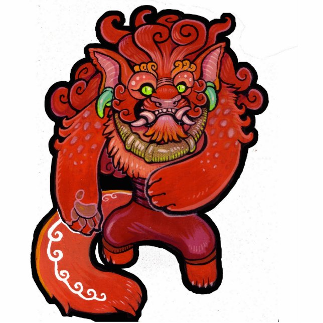 Photo Sculpture Fu Foo se lèvent (Devant)