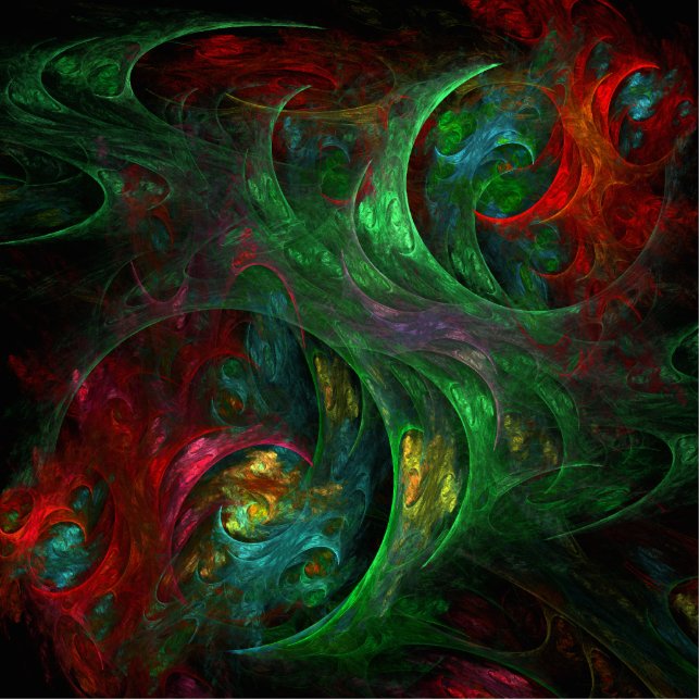Photo Sculpture Genesis Green Art Abstrait (Devant)