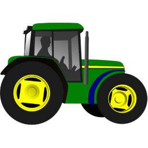 Photo Sculpture grand tracteur vert