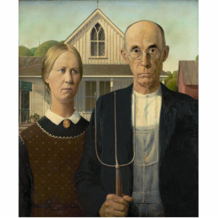 Photo Sculpture Grant Wood - Gothique américain
