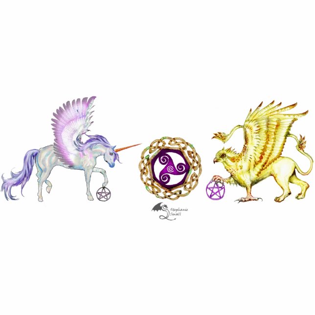 Photo Sculpture Griffon de poney de cheval de Pegasus de licorne (Devant)