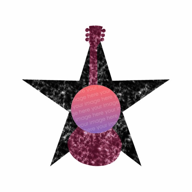 Photo Sculpture Grunge guitare cadre photo (Devant)