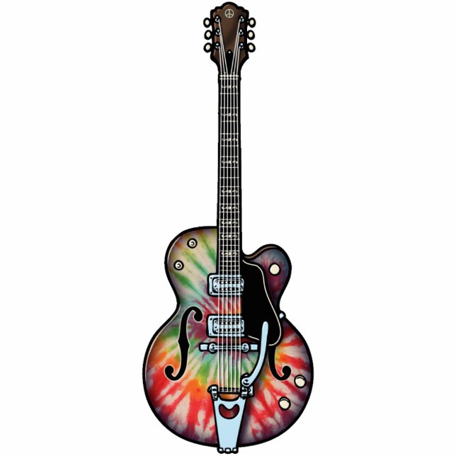 Photo Sculpture Guitare de colorant de cravate (Devant)