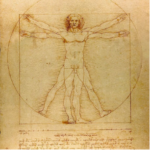Photo Sculpture Homme vitruvien par Leonardo Da Vinci