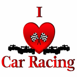 Photo Sculpture I Heart Car Racing