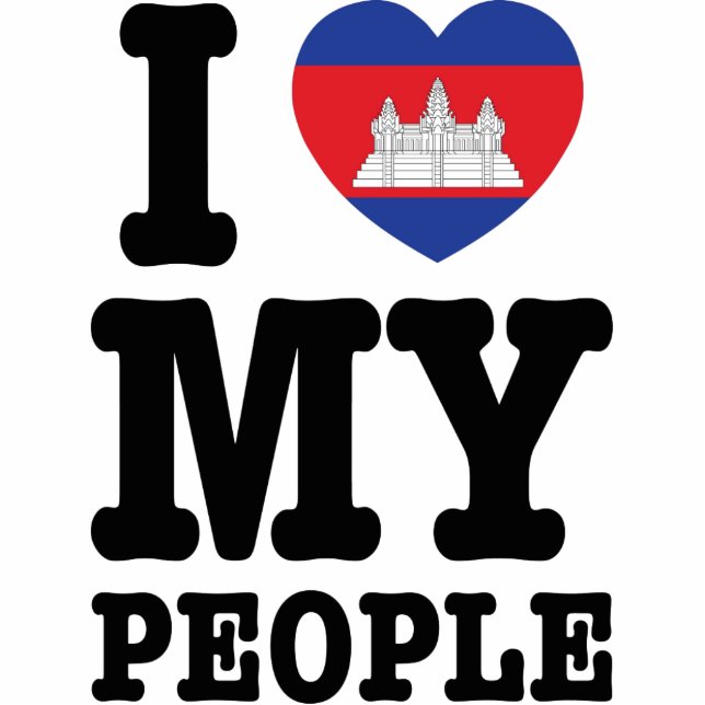 Photo Sculpture I Heart (Love) My Khmer People (Devant)