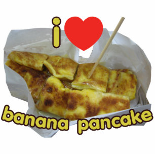 Photo Sculpture I Love (Coeur) Banana Pancake ... Thai Street Food