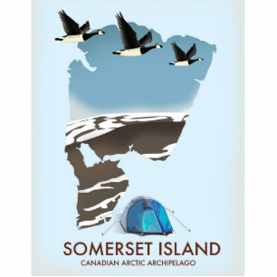 Photo Sculpture Île de Somerset, Canada Carte de style vintage