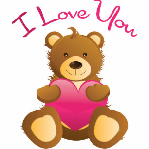 Photo Sculpture Je T'Aime Teddy