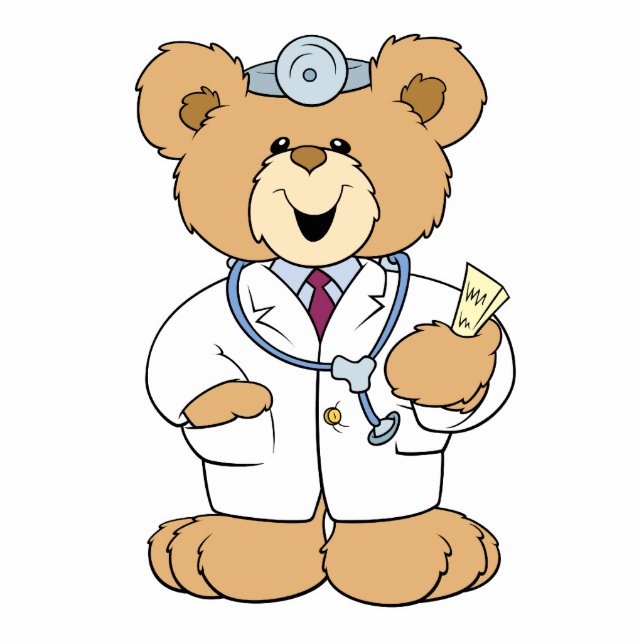 Photo Sculpture Joli docteur Teddy Bear (Devant)