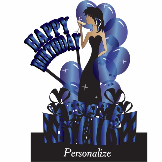 Photo Sculpture Joyeuse Diva Girl| Nom DO-IT-YOURSELF| Sapphire (Devant)