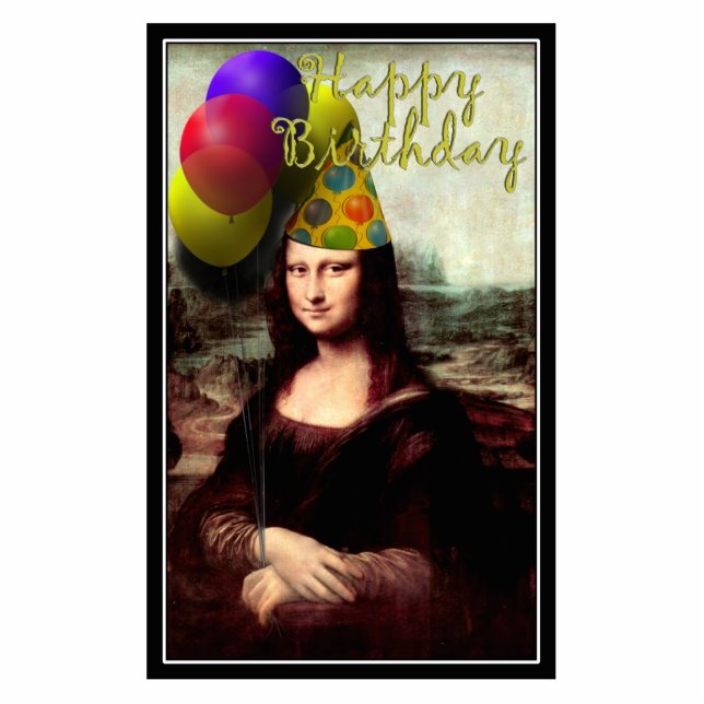Photo Sculpture Joyeux anniversaire Mona Lisa (Devant)
