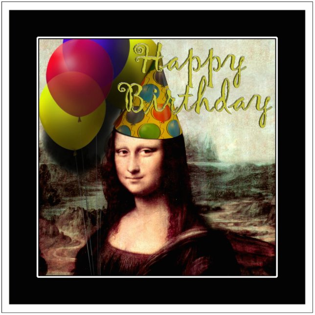 Photo Sculpture Joyeux anniversaire Mona Lisa (Devant)