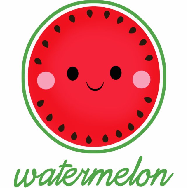 Photo Sculpture Kawaii Watermelon (Devant)