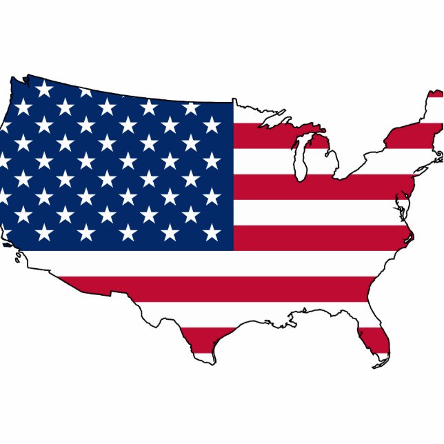 Photo Sculpture La carte des Etats-Unis, Etats-Unis diminuent (Devant)