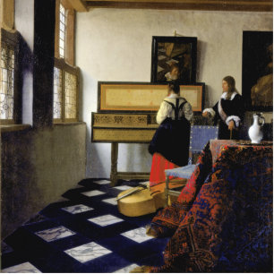 Photo Sculpture La leçon de musique de Johannes Vermeer