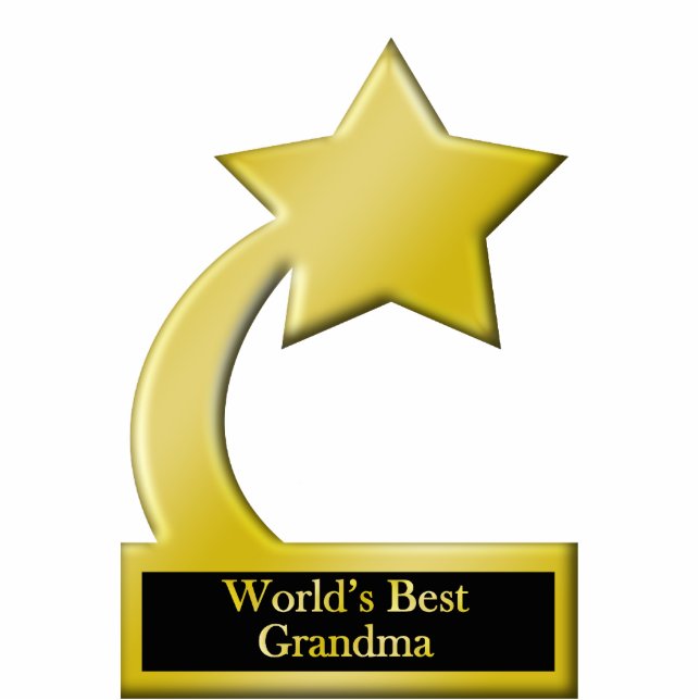 Photo Sculpture La meilleure grand-maman du monde, trophée de (Devant)