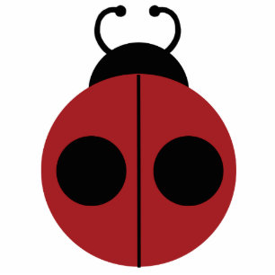Photo Sculpture Ladybug 60s rétro cool rouge jaune