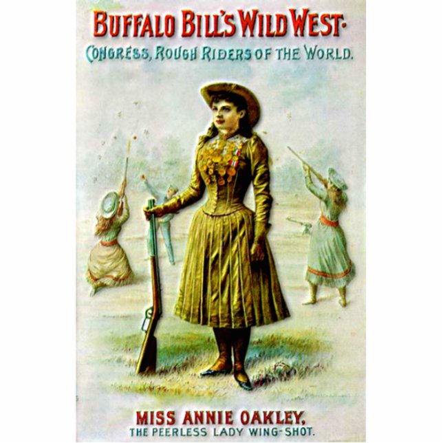 Photo Sculpture L'affiche occidentale sauvage Annie Oakley de (Devant)