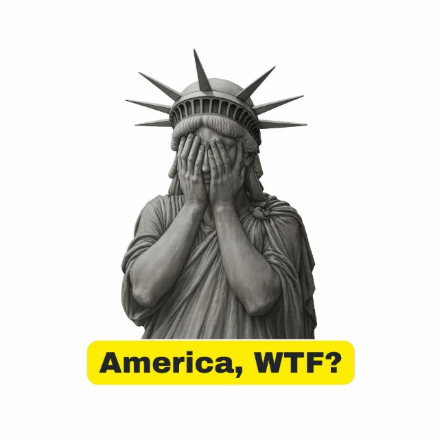 Photo Sculpture L'Amérique WTF anti-Trump Statue de la Liberté (Devant)