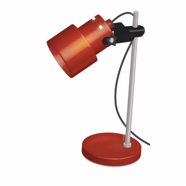 Photo Sculpture Lampe rouge vintage (Devant)