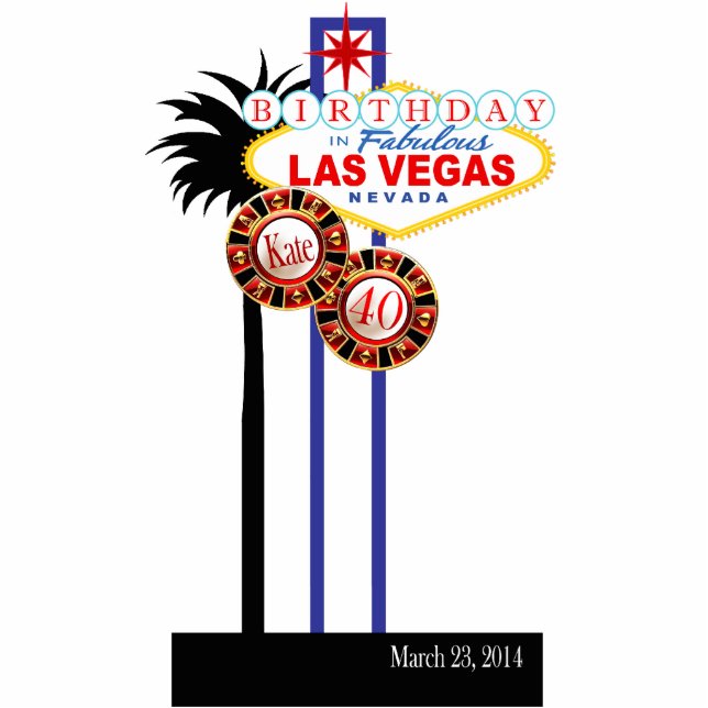 Photo Sculpture Las Vegas 40e anniversaire de fête Keepsaké (Devant)