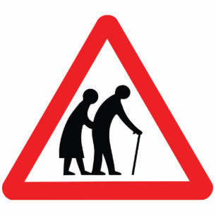 Photo Sculpture Les personnes âgées de PRÉCAUTION - poteau de