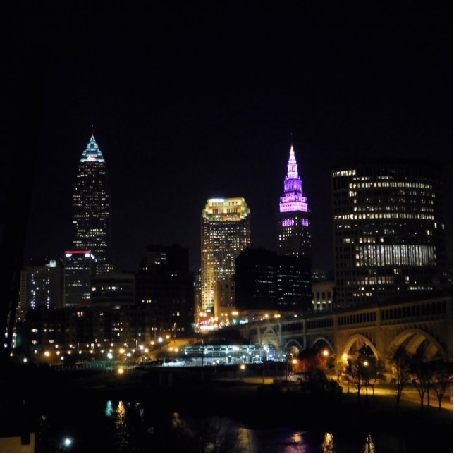 Photo Sculpture Ligne de Cleveland Purple (Devant)